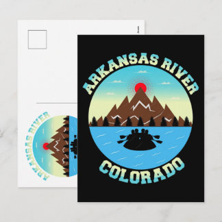 Arkansas River Colorado Abenteuer Vector T-Shirt Feiertagspostkarte