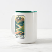 Arkansas River Colorado Colors Zweifarbige Tasse (Vorderseite Links)