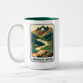 Arkansas River Colorado Colors Zweifarbige Tasse (Links)