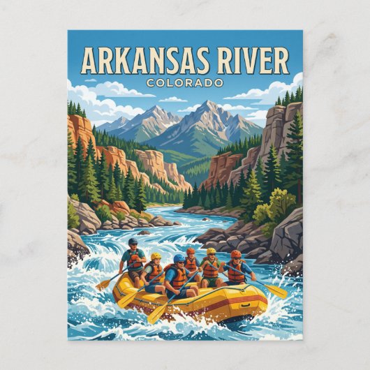 Arkansas River Colorado Postkarte (Vorderseite)