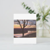 Arkansas River Sunset Painting Postkarte (Stehend Vorderseite)