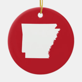 Arkansas Rot und Weiß Keramikornament