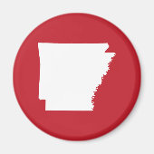 Arkansas Rot und Weiß Magnet (Vorne)