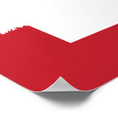 Arkansas Rot und Weiß Poster (Ecke)