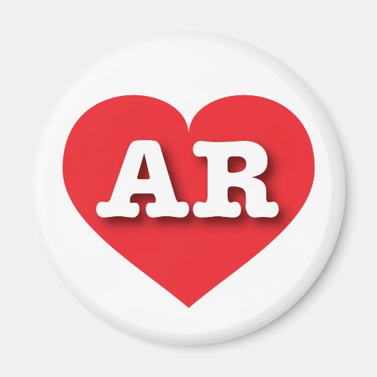 Arkansas Rotes Herz - I Liebe AR Magnet (Vorne)