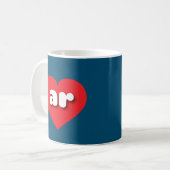 Arkansas rotes Herz - I Liebe Kaffeetasse (Vorderseite Links)