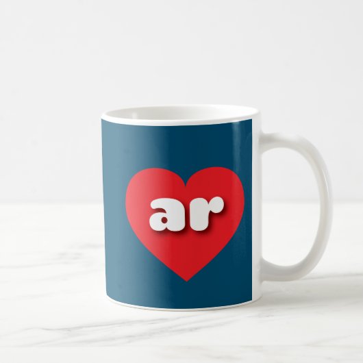 Arkansas rotes Herz - I Liebe Kaffeetasse (Rechts)