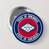 Arkansas RundEmblem Button (Vorne & Hinten)