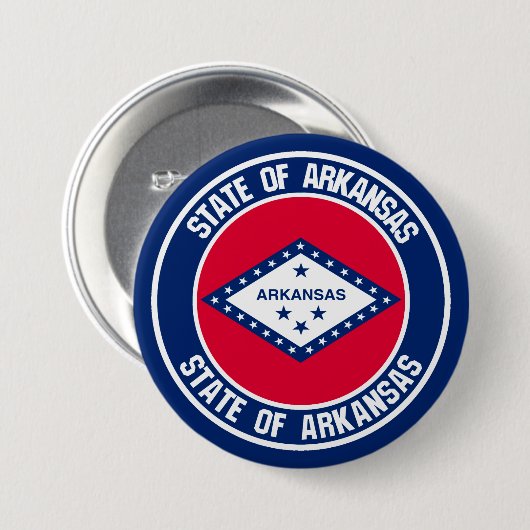 Arkansas RundEmblem Button (Vorne & Hinten)