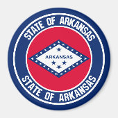 Arkansas RundEmblem Magnet (Vorne)