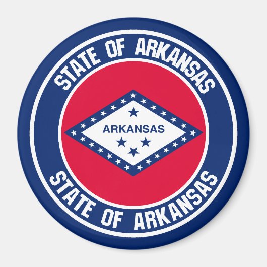 Arkansas RundEmblem Magnet (Vorne)