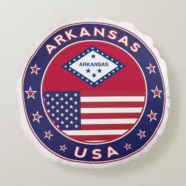 Arkansas Rundes Kissen (Vorderseite)