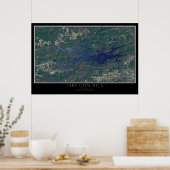 Arkansas Satellite Poster Karte (Küche)