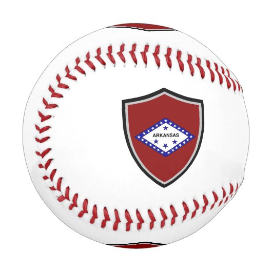 Arkansas-Schildflaggenbaseball Baseball (Vorderseite Links)
