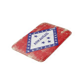 Arkansas-Schmutz Flagge Badematte (Schrägansicht)