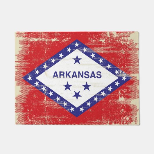 Arkansas-Schmutz Flagge Fußmatte (Vorderseite)