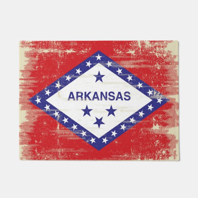 Arkansas-Schmutz Flagge Fußmatte (Vorderseite)