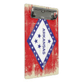 Arkansas-Schmutz Flagge Mini Klemmbrett (Schrägansicht)