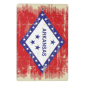 Arkansas-Schmutz Flagge Mini Klemmbrett (Rückseite)