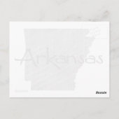 Arkansas Shaped Vintag Gray Chalkboard Black Name Postkarte (Rückseite)