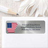 Arkansas Silver American Flag Patriotic (Insitu)