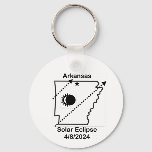 Arkansas Solar Eclipse Schlüsselanhänger 2024 (Vorderseite)