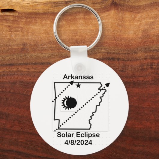 Arkansas Solar Eclipse Schlüsselanhänger 2024 (Rückseite)