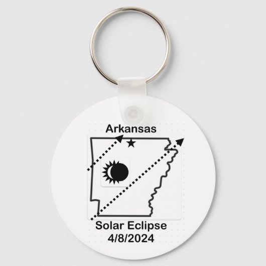 Arkansas Solar Eclipse Schlüsselanhänger 2024 (Rückseite)