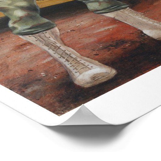 Arkansas Soldier Hog Razorback Militär Poster (Ecke)