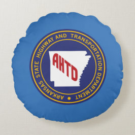 Arkansas Staat Autobahn und Verkehr Rundes Kissen