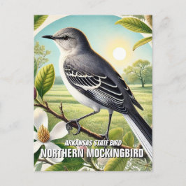 Arkansas Staat Bird Northern Mockingbird Postkarte