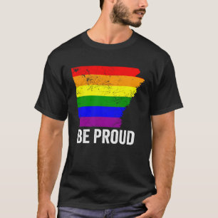 Arkansas Staat Gay Pride Flag LGBT Lesbische Bisex T-Shirt
