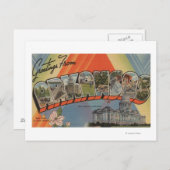 Arkansas (Staat-Hauptstadt) - Große Buchstabenszen Postkarte (Vorne/Hinten)