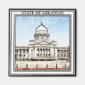 Arkansas Staat Hauptstadt Magnet (Vorne)