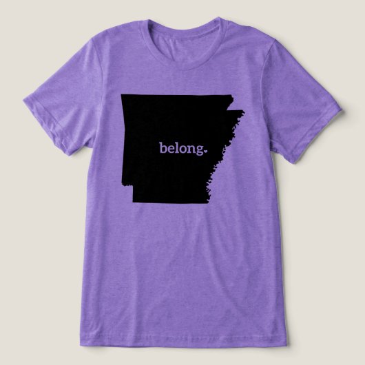 Arkansas Staat Map Belong Tri-Blend Shirt (Design Vorderseite)