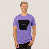 Arkansas Staat Map Belong Tri-Blend Shirt (Vorderseite voll)