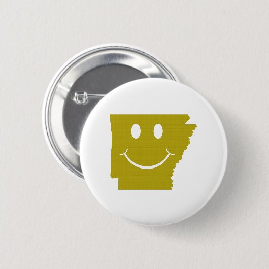 Arkansas Staat Shape Face Button (Vorne & Hinten)