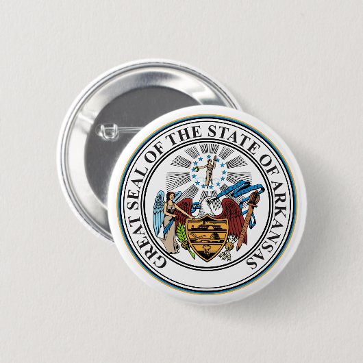 Arkansas Staat Siegel Emblem Button (Vorne & Hinten)