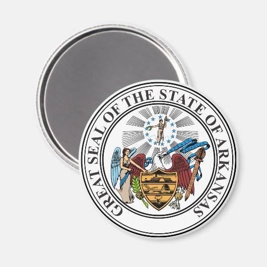 Arkansas Staat Siegel Magnet (Vorderseite/Rückseite)