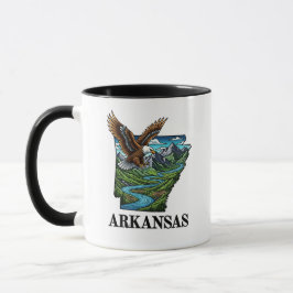 Arkansas Staat Tattoo Style Adlergebirge Tasse