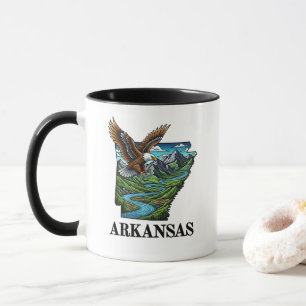 Arkansas Staat Tattoo Style Adlergebirge Tasse