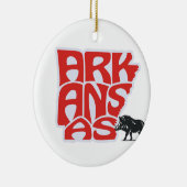 Arkansas Staat Weihnachtsbaum Keramik Ornament (Rechts)