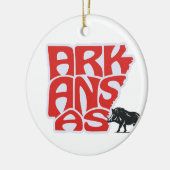 Arkansas Staat Weihnachtsbaum Keramik Ornament (Links)