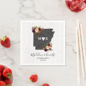 Arkansas Staat Zielort Rustikale Hochzeitmonogramm Serviette (Beispiel)