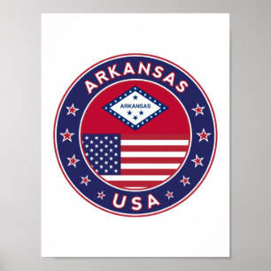 Arkansas, Staaten der USA Poster