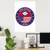 Arkansas, Staaten der USA Poster (Heimbüro)