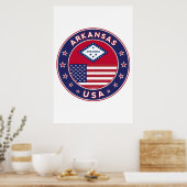 Arkansas, Staaten der USA Poster (Küche)