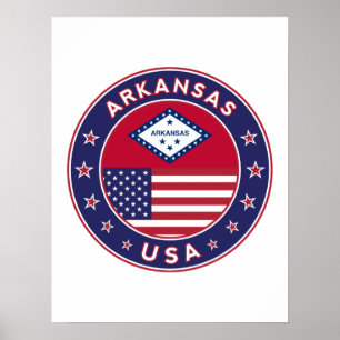 Arkansas, Staaten der USA Poster