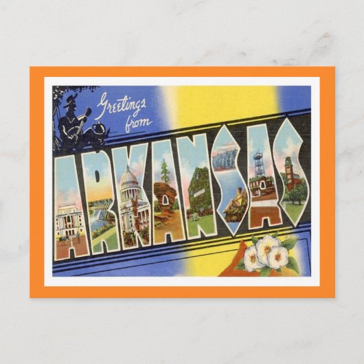 Arkansas Staaten Postkarte (Vorderseite)