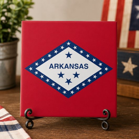 Arkansas-Staats-Flagge Fliese